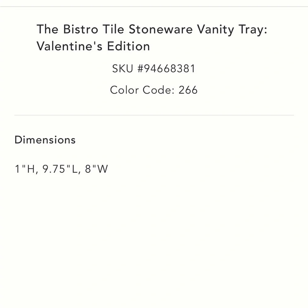 Bistro Tile Vanity Tray Valentines Edition - Picture 4 of 6